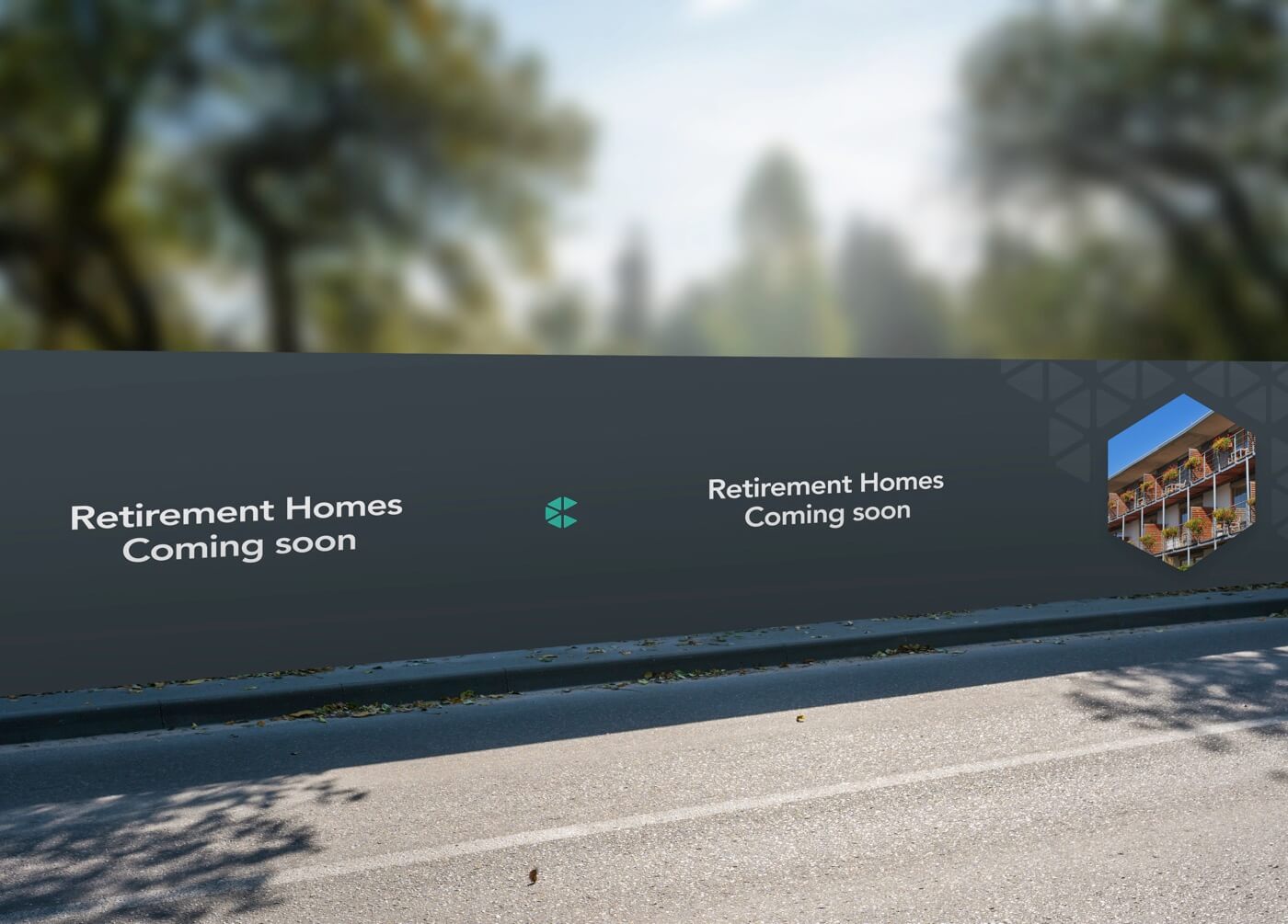 Site hoarding fencing supplied and installed by Commercial Fencing Contractors.